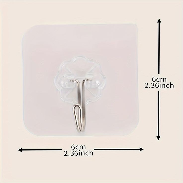 Transparent Wall Mounted Hook (10Pcs Set)