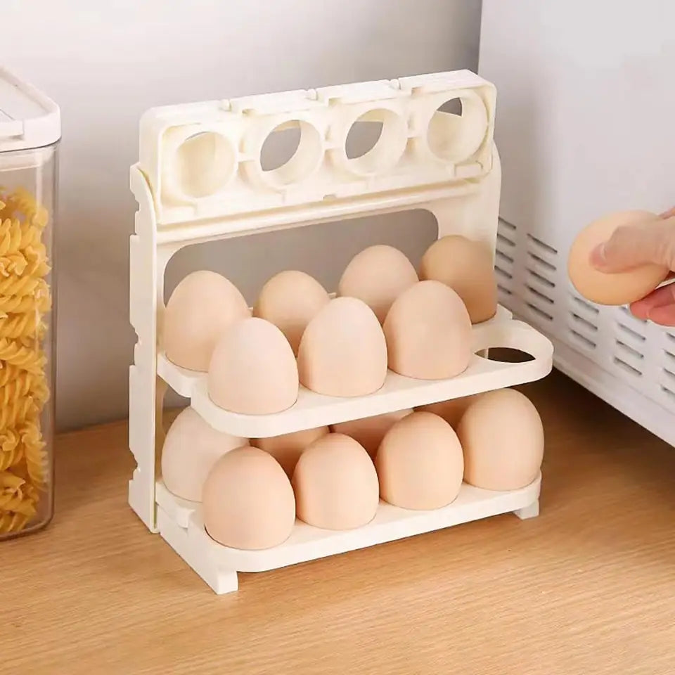 Folding Egg Rack, 24 Grid Egg Storage Holder