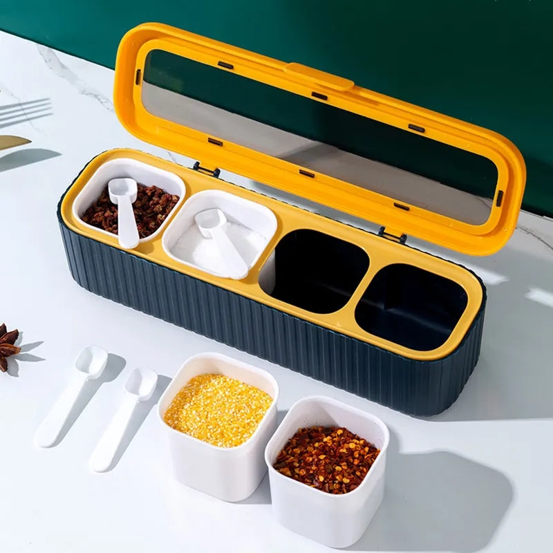 4 Grid Spice Seasoning Box