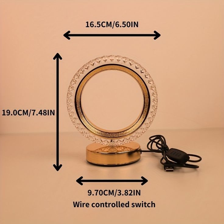 Rechargeable LED Circle Crystal Lamp