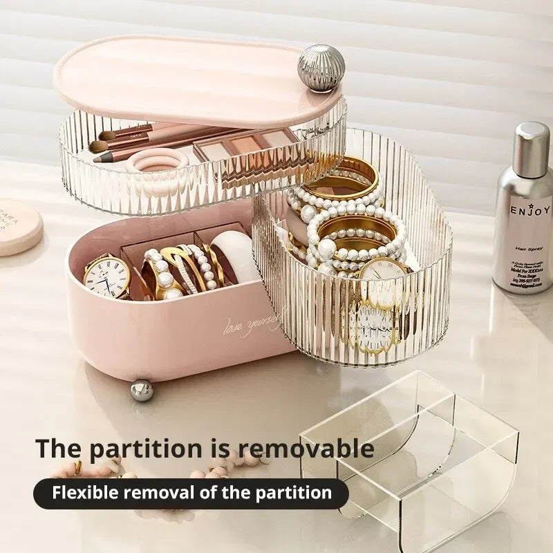 Rotating Desktop Cosmetic Organizer