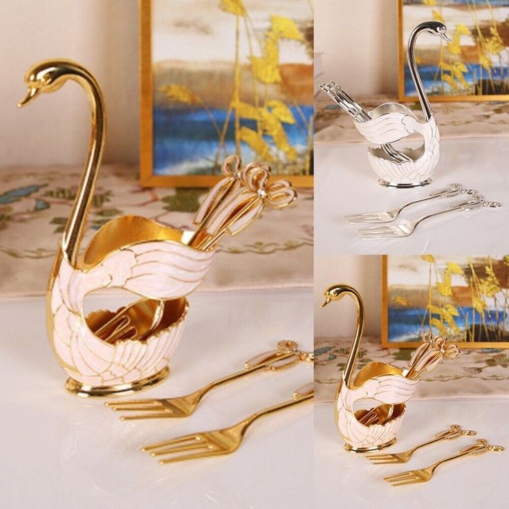 Luxury Swan Spoon Set