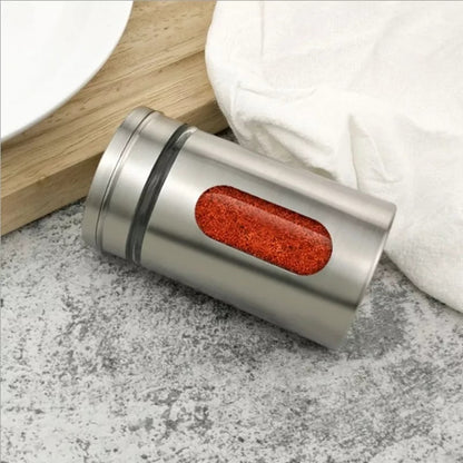 Stainless Steel And Glass Seasoning Bottle