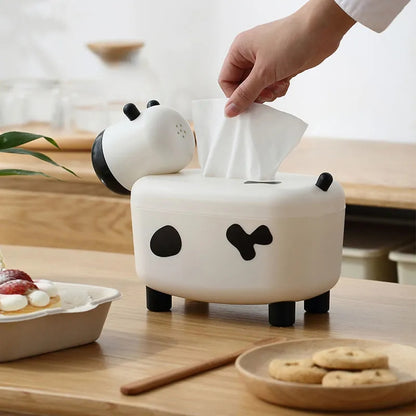 2 In 1 Cow Tissue Box With Toothpick Holder