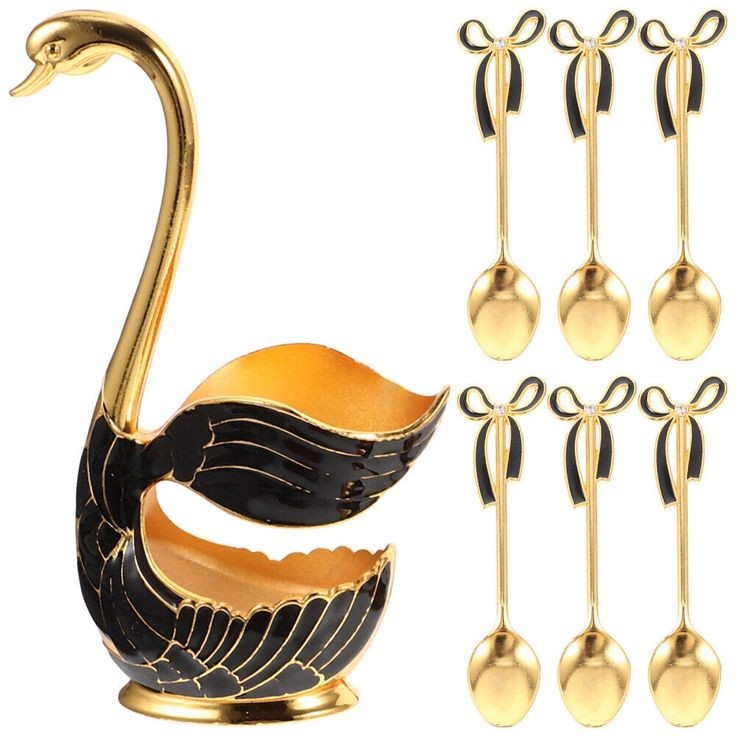 Luxury Swan Spoon Set