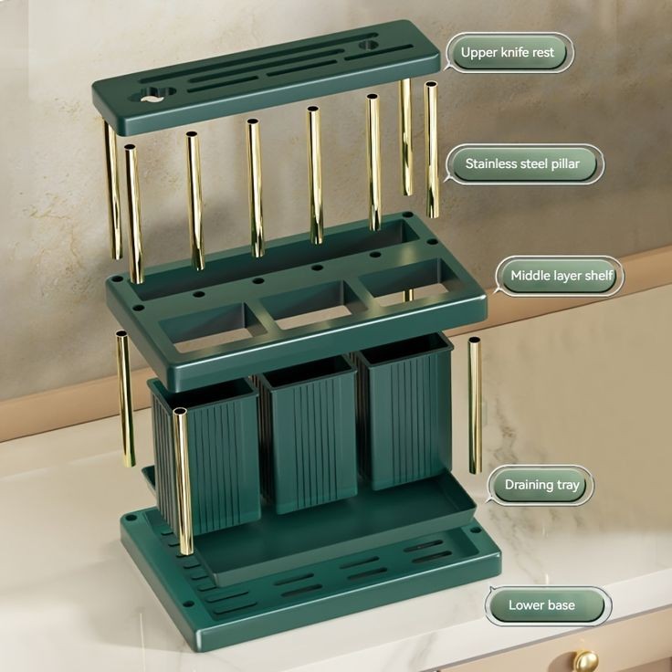 Utensil Drying Rack Detachable Cutlery Holder