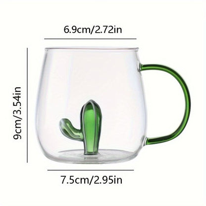 3d Transparent heat resistant glass cup