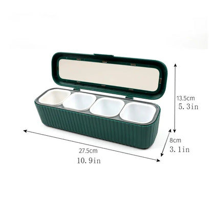 4 Grid Spice Seasoning Box