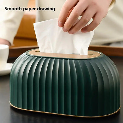 Nordic Striped Tissue Box Holder