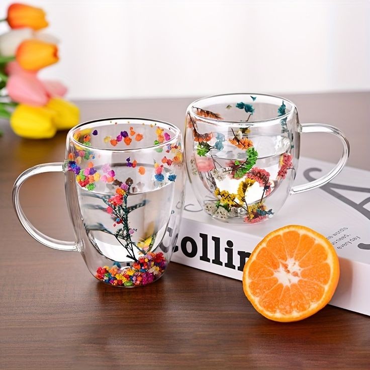 Double Wall Trendy Glass Mug