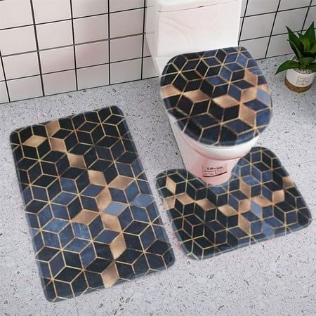 3pcs Super Absorbent Bath Matt Set