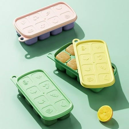 Silicone Ice Cube Tray With Lid