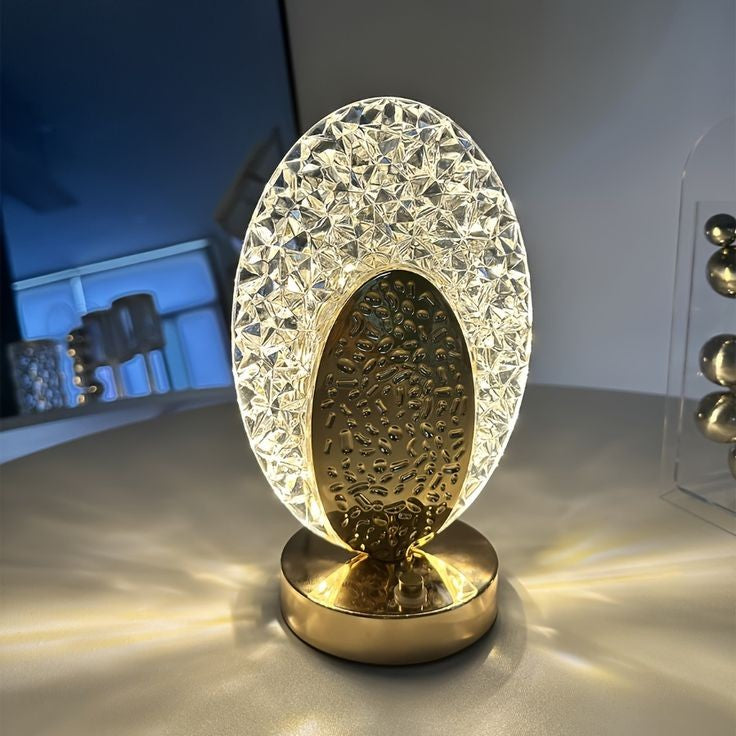 Rechargeable LED Crystal Table Lamp