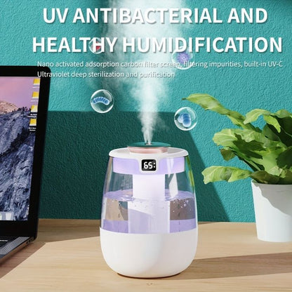 USB Dual Nozzle Silent Digital Humidifier