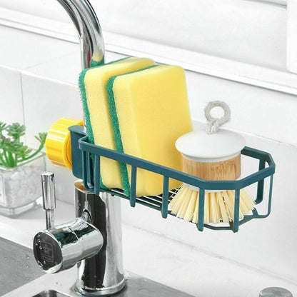 Faucet Side Soap And Sponge Dispenser