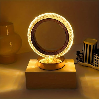 Rechargeable LED Circle Crystal Lamp