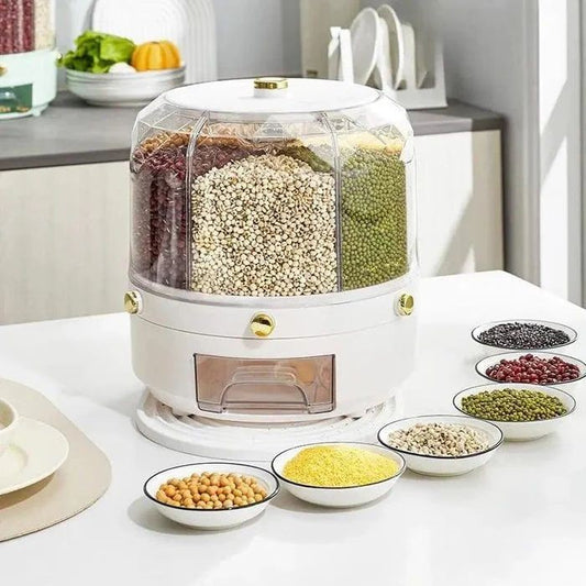 Sealed 360 Degree Rotating Rice Dispenser