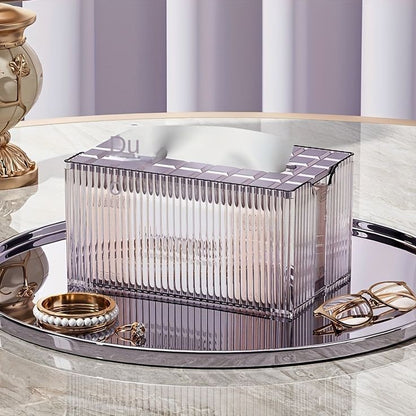 Luxury solid crystal desktop tissue box