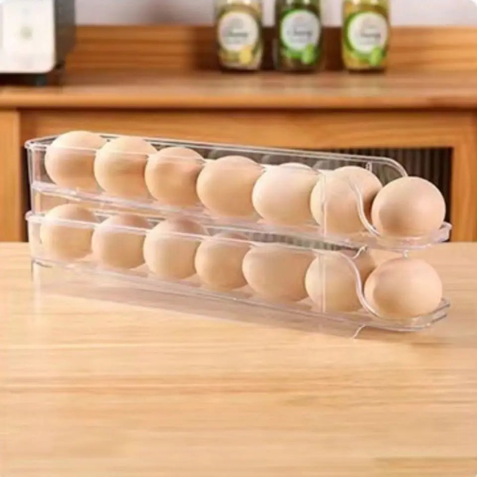 Acrylic rolling egg box 2 step