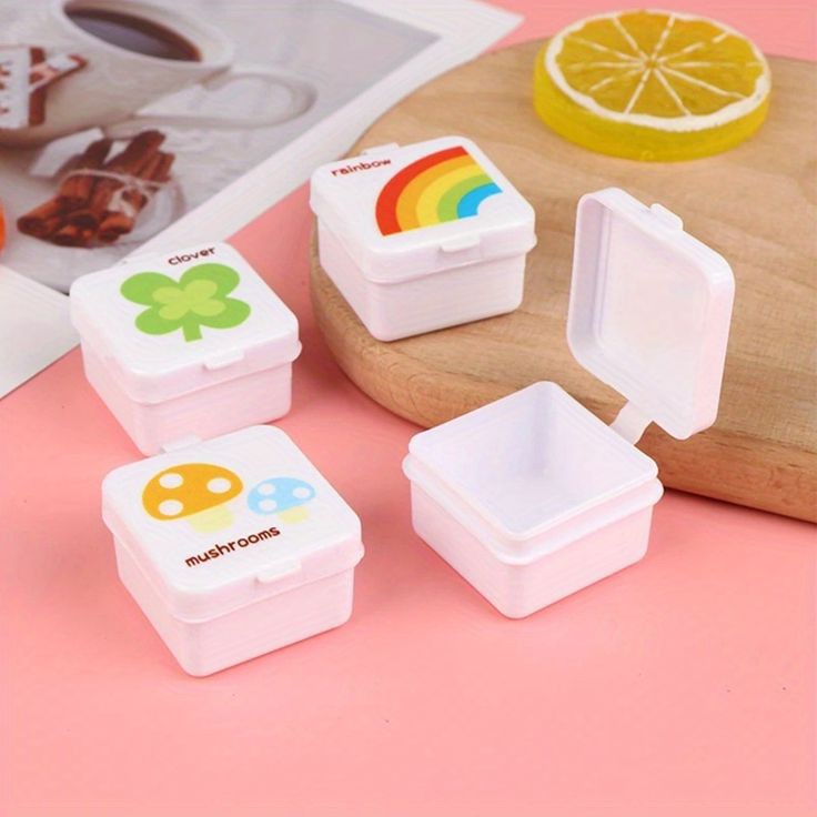 Mini Portable Ketchup And Seasoning Container 4pcs