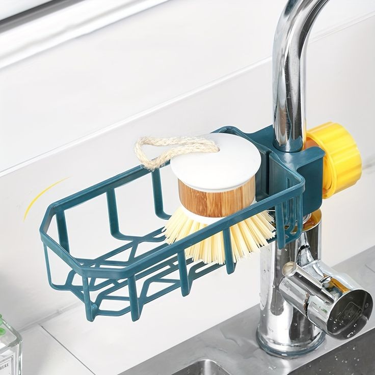 Faucet Side Soap And Sponge Dispenser