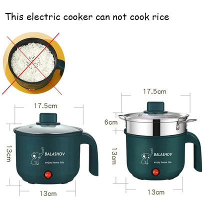 JUBAKE Electric Nonstick Hot Pot Cooker And Steamer