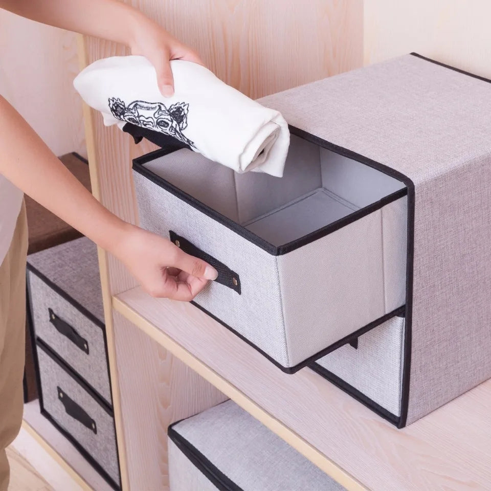 2 Drawer Fabric Storage Box Orgainzer