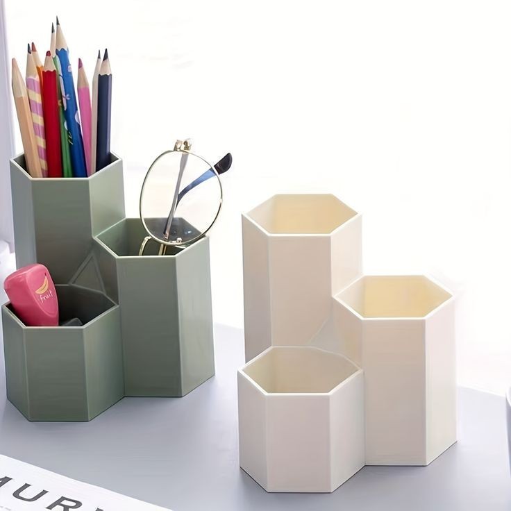 Hexagon Shape Pen & Desk Organizer