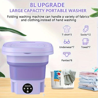 8L Capacity Folding Washing Machine