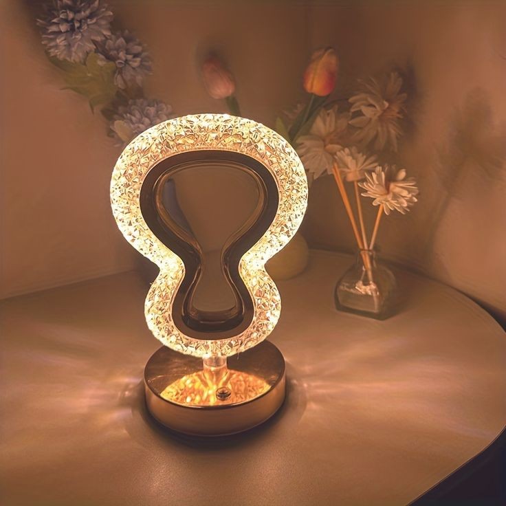 LED Rechargeable Crystal Table Lamp