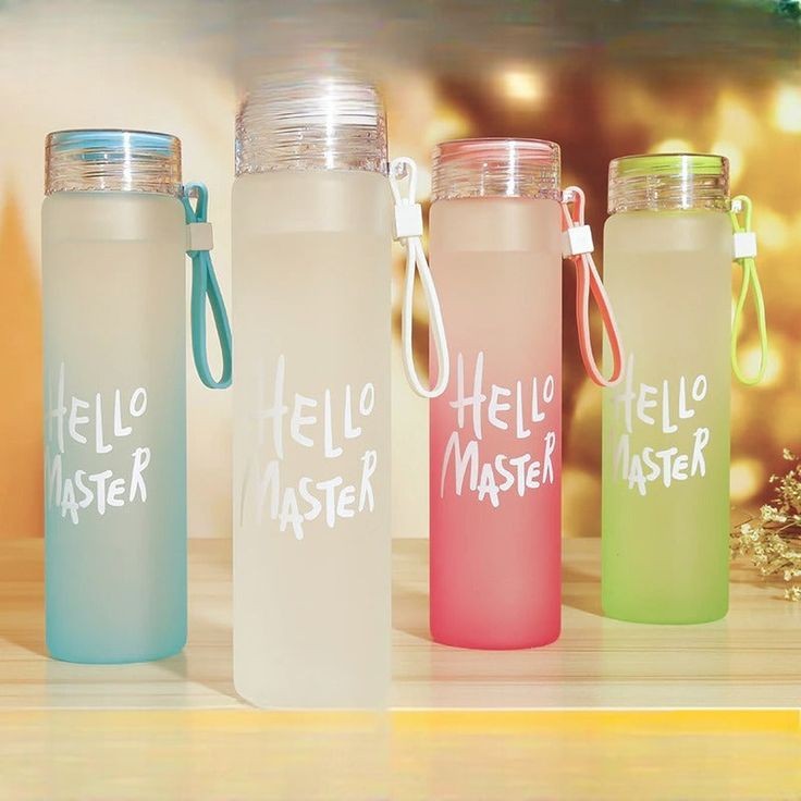 Hello Master Crystal Glass Water Bottle