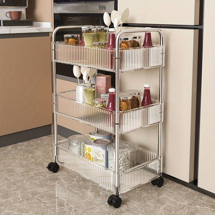 Clear acrylic smart trolley