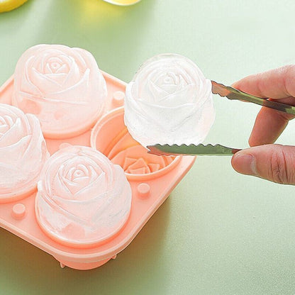 3D Rose Silicone Ice Cube Tray