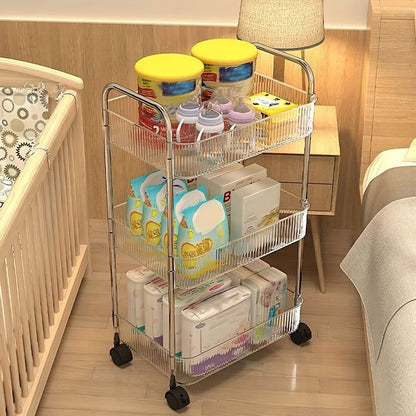 Clear acrylic smart trolley