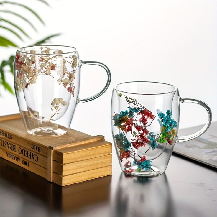 Double Wall Trendy Glass Mug