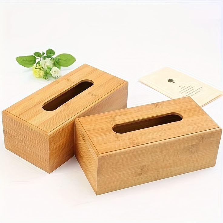 Bamboo Wooden Tissue Storage Box