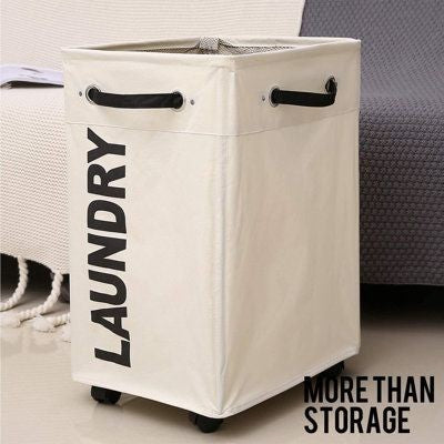 Household Dirty Laundry Clothes Storage Basket with Wheels