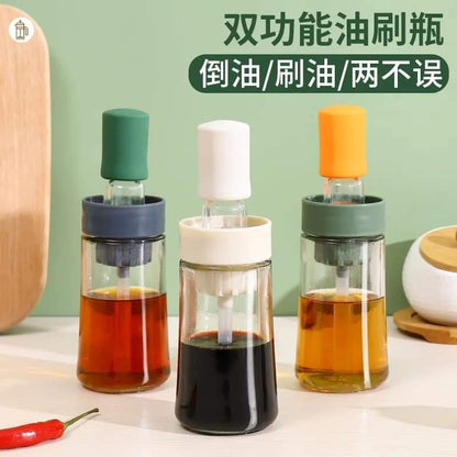 Glass Silicone Oil Brush Bottle