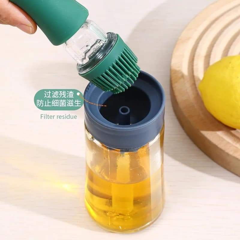 Glass Silicone Oil Brush Bottle