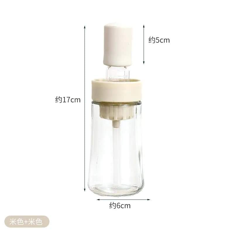 Glass Silicone Oil Brush Bottle