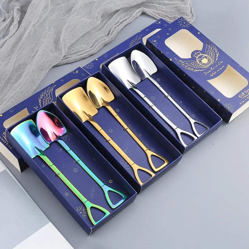 Creative Stainless Steel Spoon Set (2pcs)