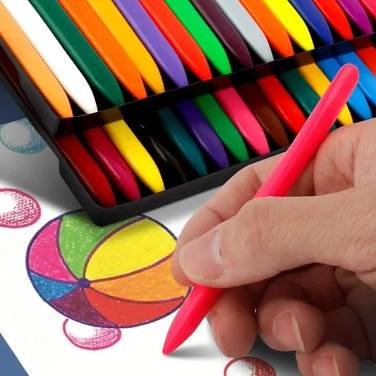 12 Pcs Plastic Crayons Set