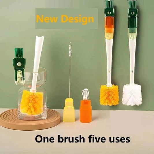 5 In 1 Long Handle Bottle Cleaning Brush