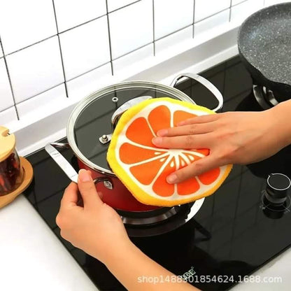 Fruit Pattern Kitchen Cleaning Towel (4pcs Set)