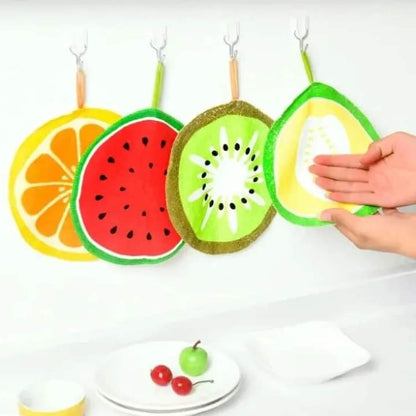 Fruit Pattern Kitchen Cleaning Towel (4pcs Set)