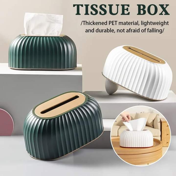 Nordic Striped Tissue Box Holder