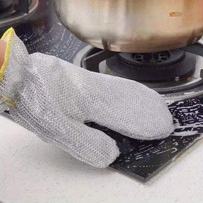 Steel Wire Dish Cleaning Gloves Pair