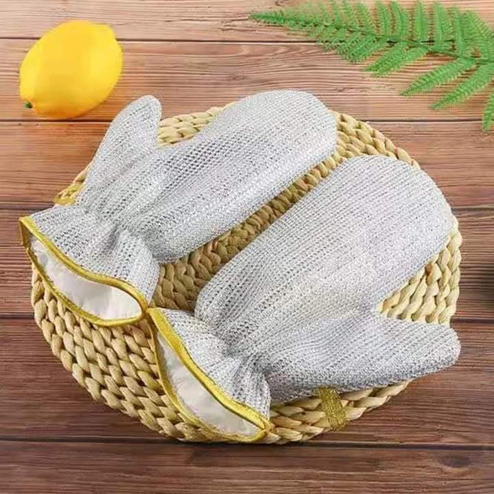 Steel Wire Dish Cleaning Gloves Pair