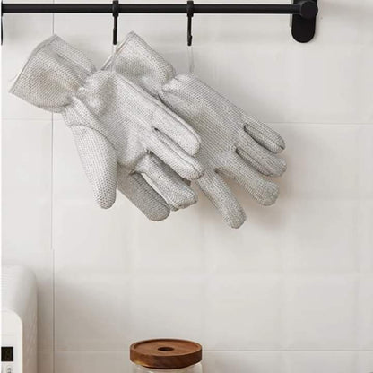 Steel Wire Dish Cleaning Gloves Pair