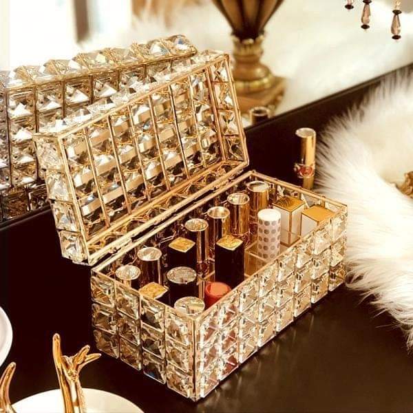 luxury crystal lipstick organizer